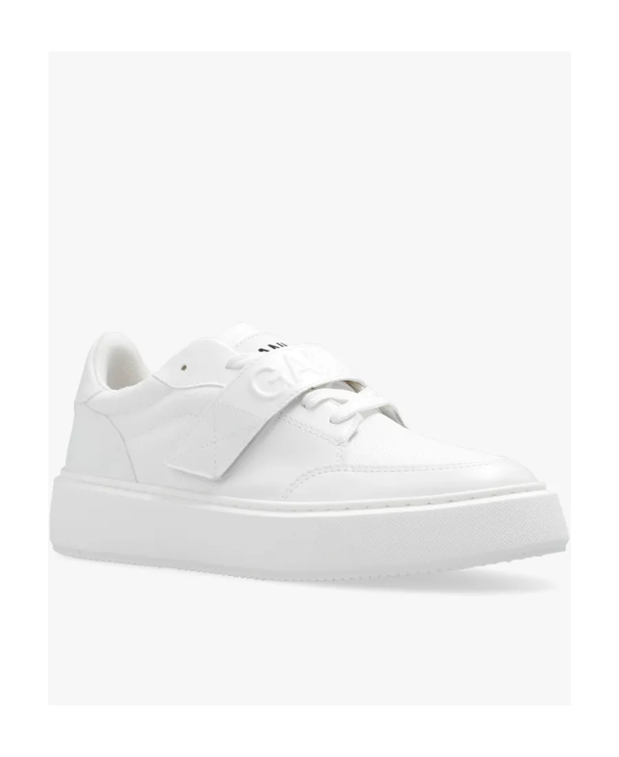 Ganni Logo Embossed Touch Strap Sneakers