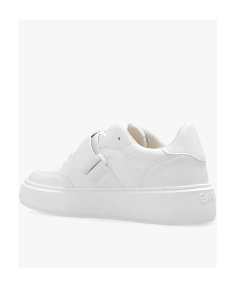 Ganni Logo Embossed Touch Strap Sneakers