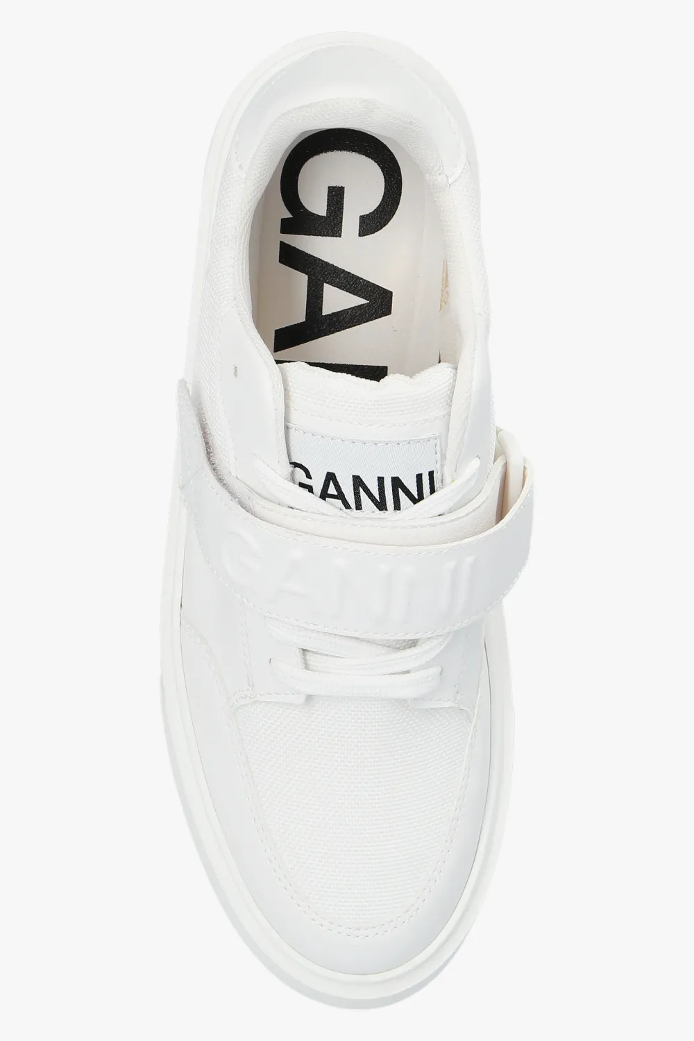 Ganni Logo Embossed Touch Strap Sneakers