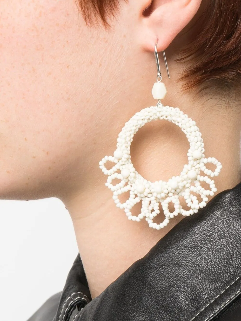 Bead Hoop Earrings