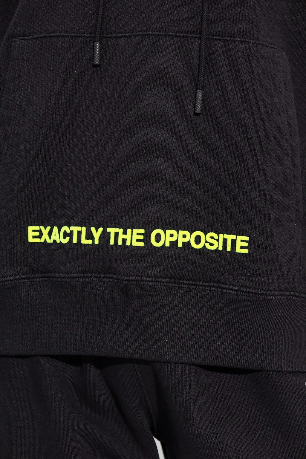 Off-White Drawstring Long-Sleeved Hoodie