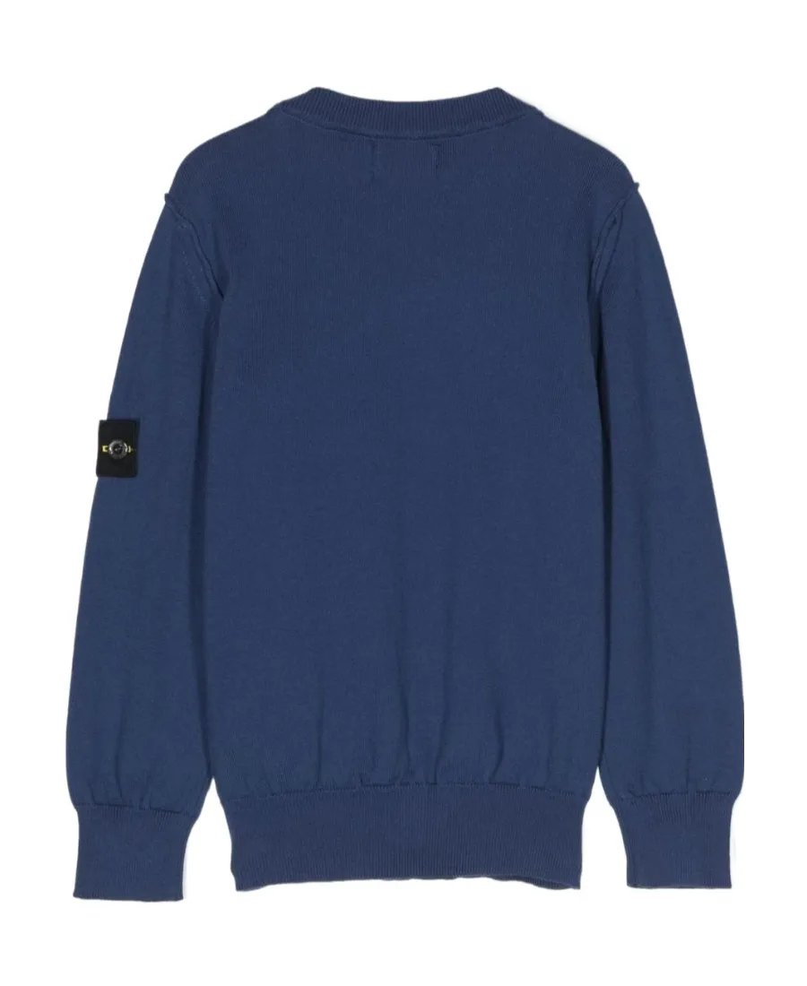 Stone Island Junior Logo-Patch Long-Sleeved Sweatshirt