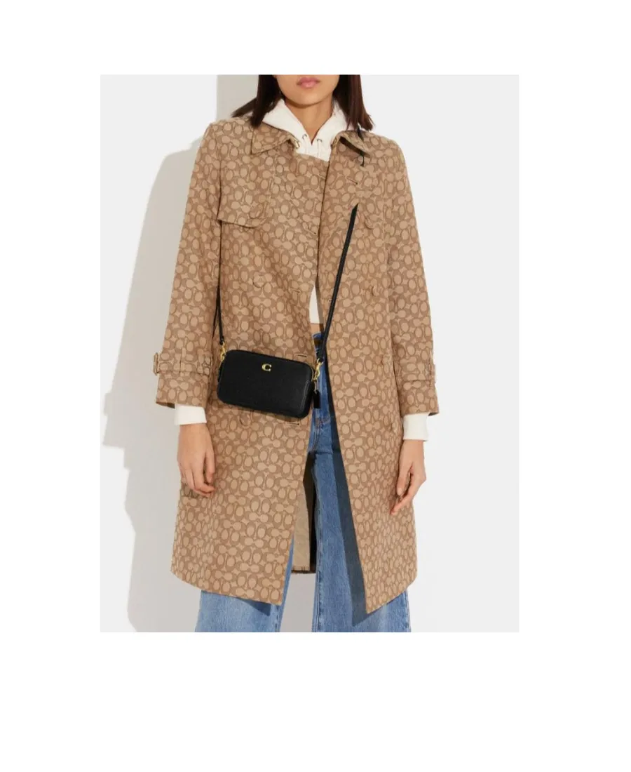 Logo Zipper Shoulder Bag