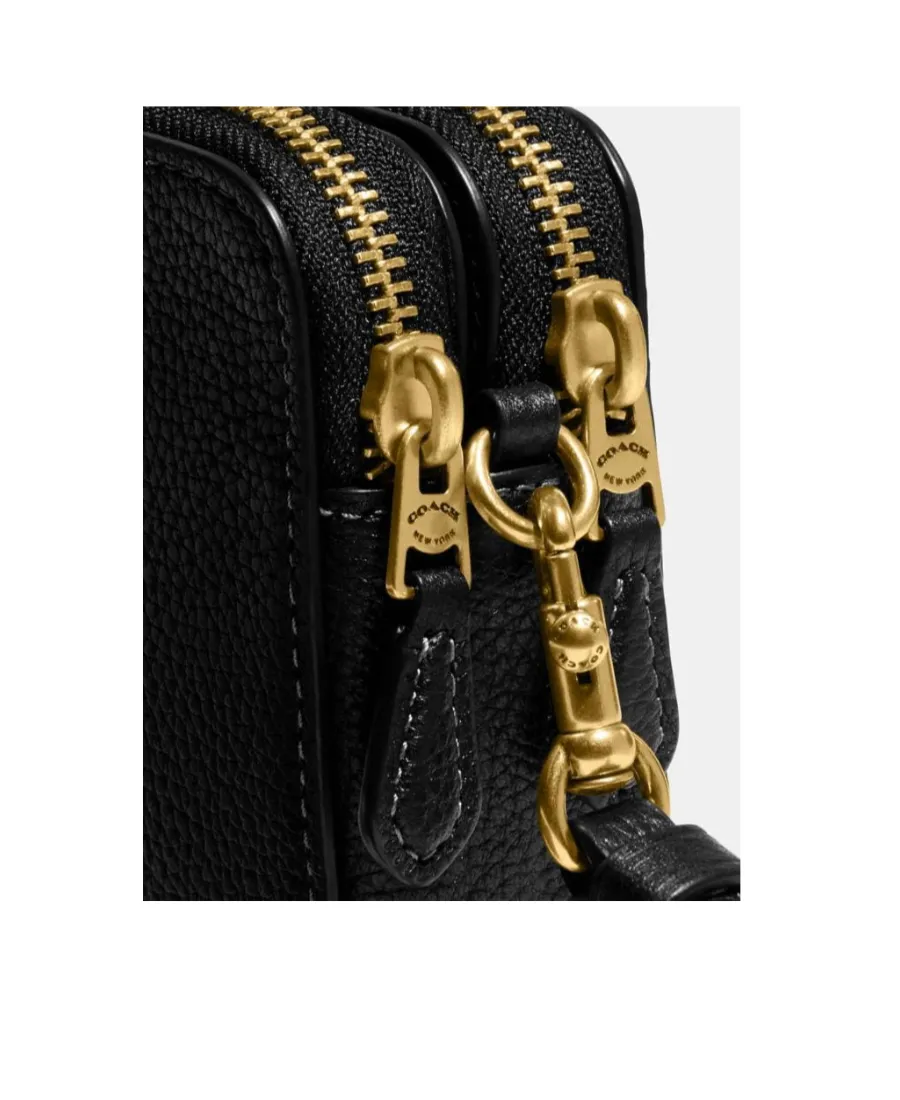 Logo Zipper Shoulder Bag