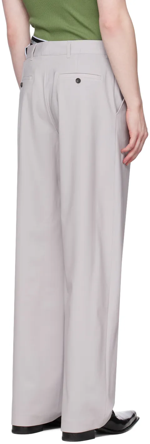 Multi Waistband Wide-Leg Trousers
