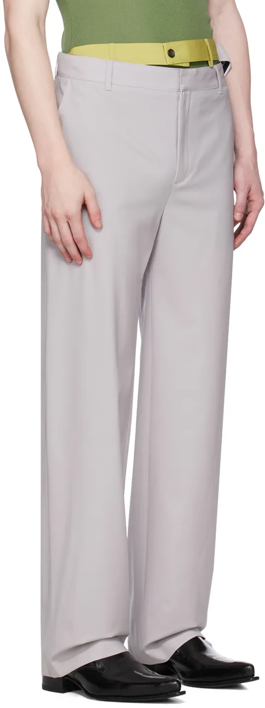 Multi Waistband Wide-Leg Trousers