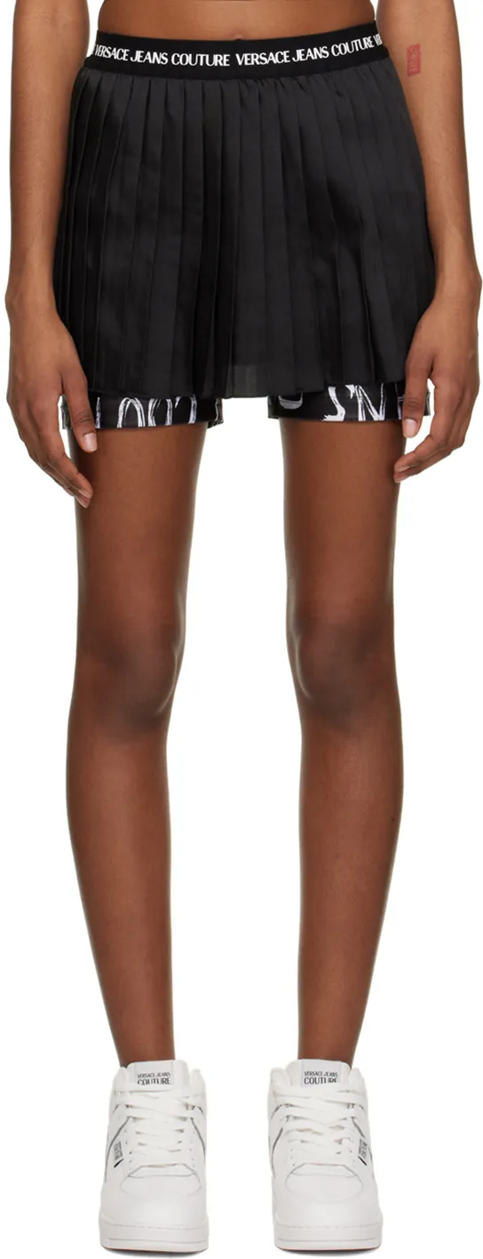 Logo Waistband Pleated Skorts