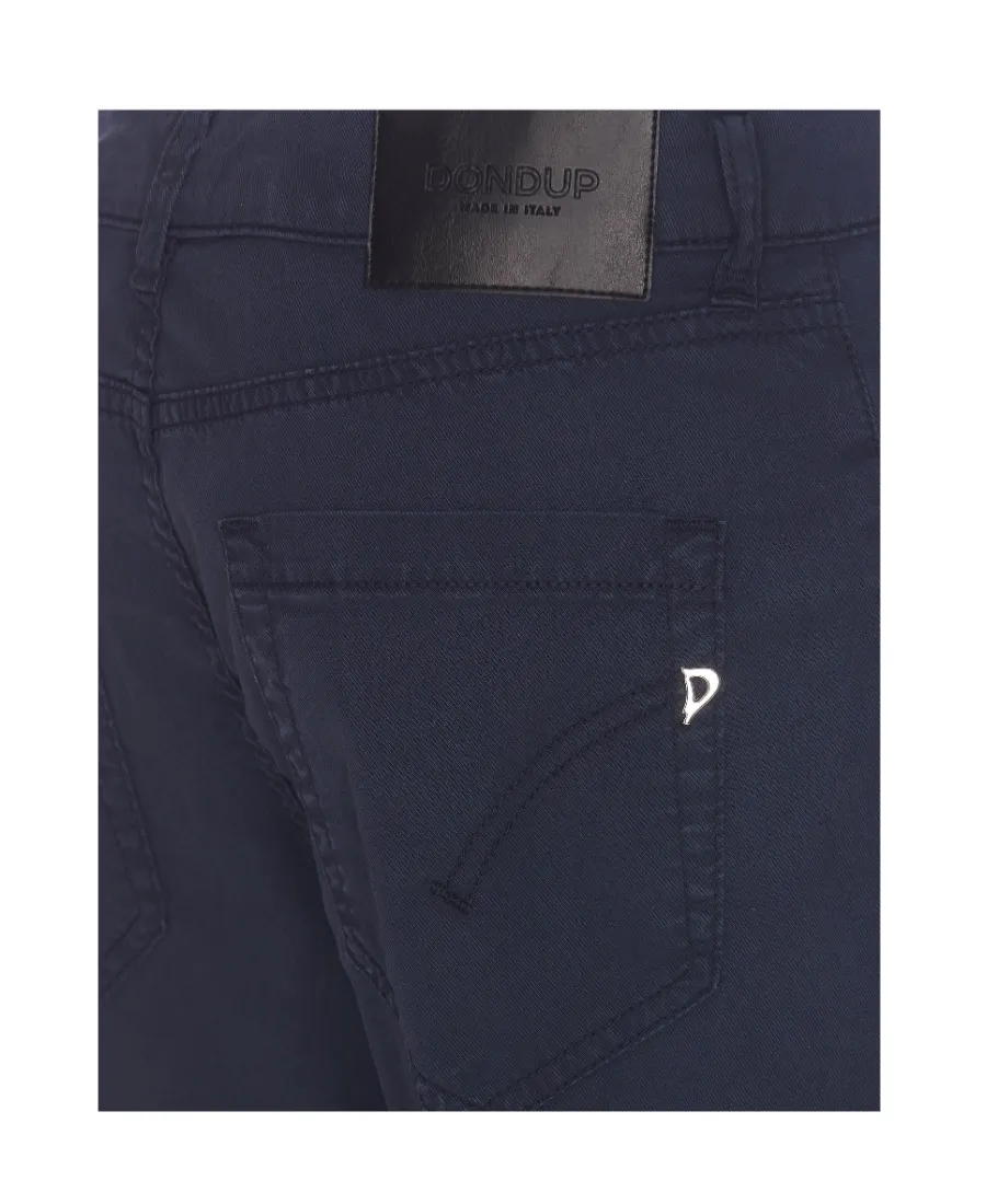 Dondup Logo-Patch Cropped Straight-Leg Jeans