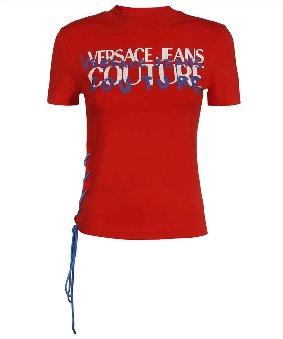 Versace Jeans Couture Logo-Printed Crewneck Drawstring T-Shirt