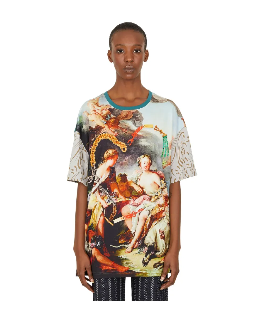 Painting-Print Cotton T-Shirt