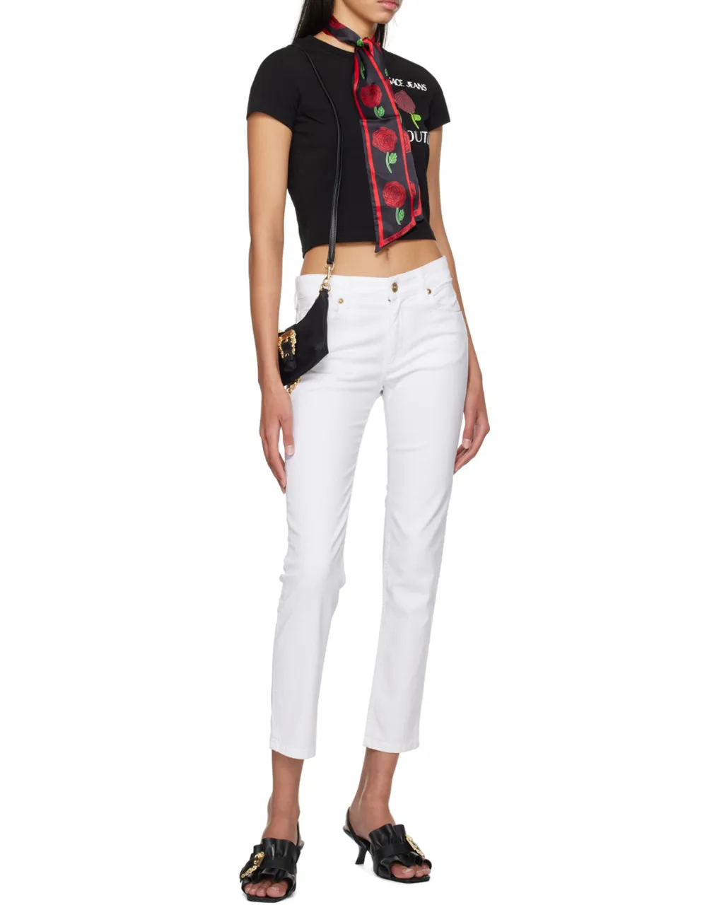 Logo-Patch Skinny Jeans