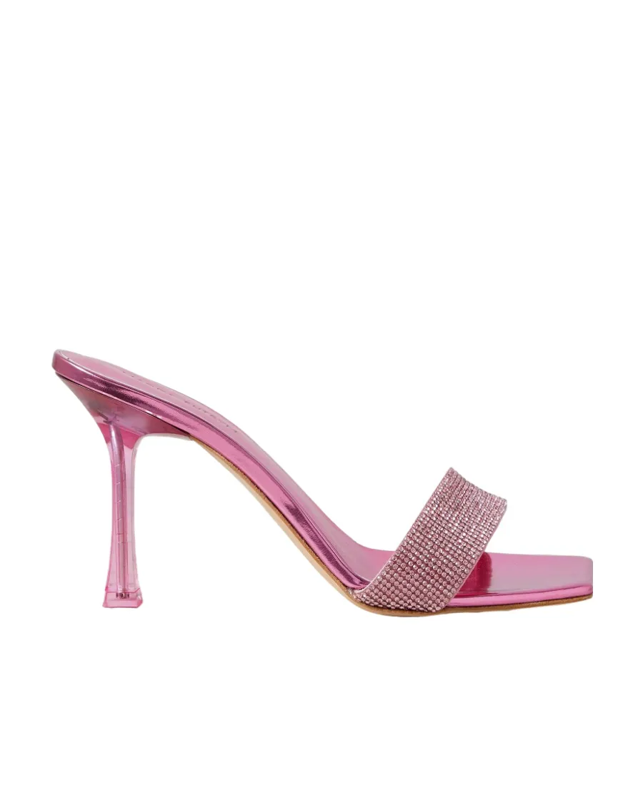 Metallic High-Heeled Sandals