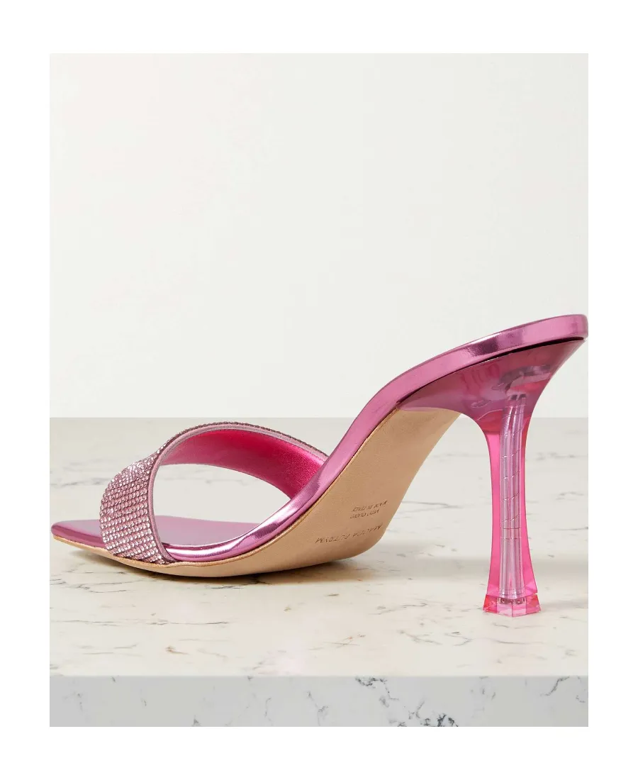 Metallic High-Heeled Sandals