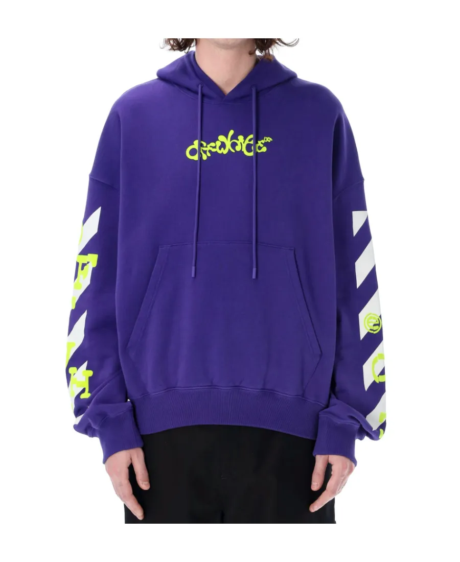 Off-White Logo Printed Drawstring Hoodie