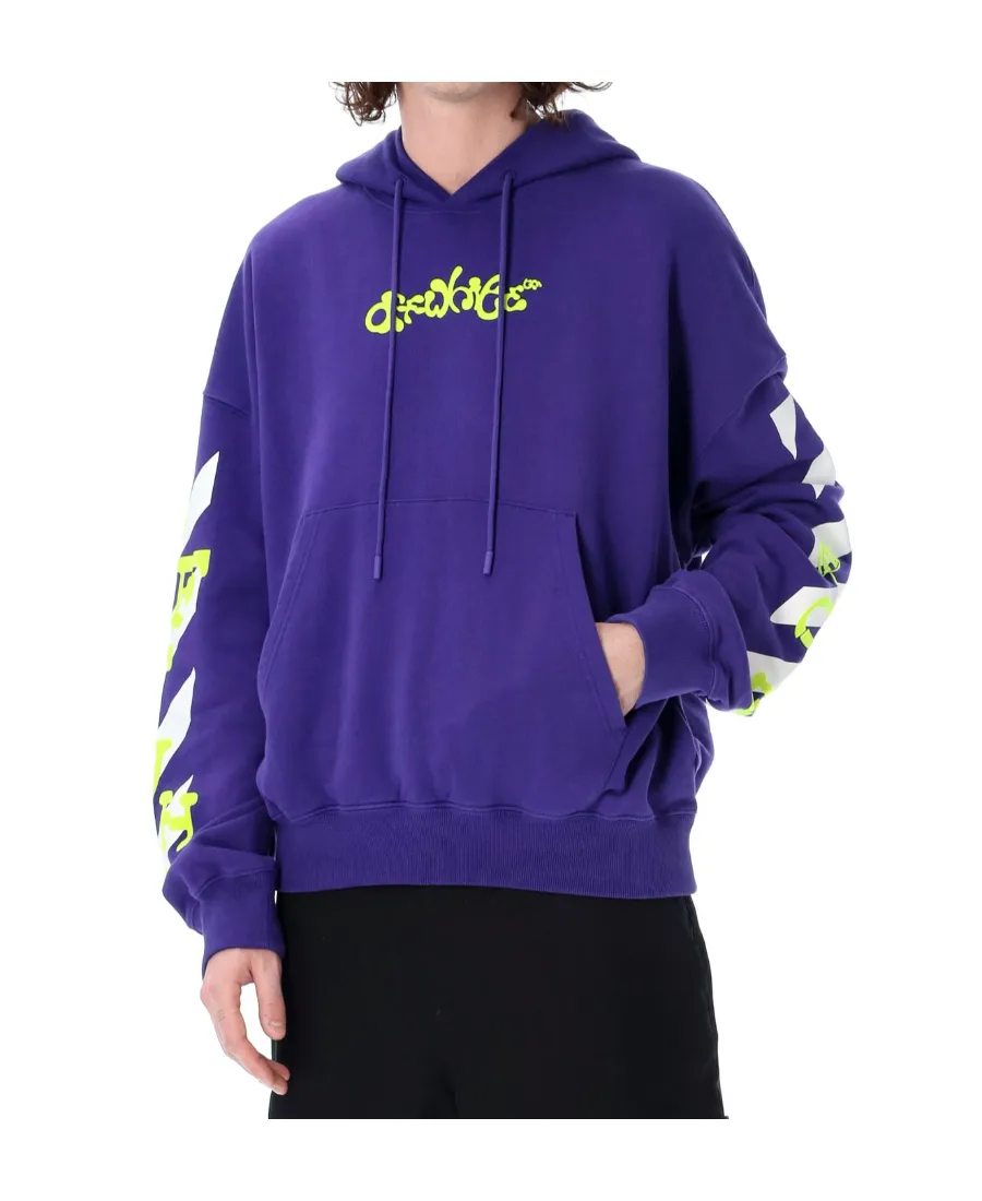 Off-White Logo Printed Drawstring Hoodie