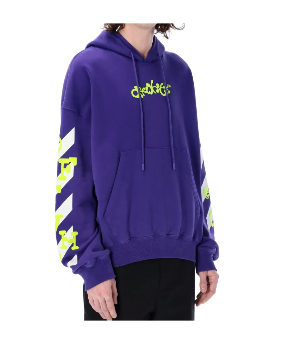 Off-White Logo Printed Drawstring Hoodie