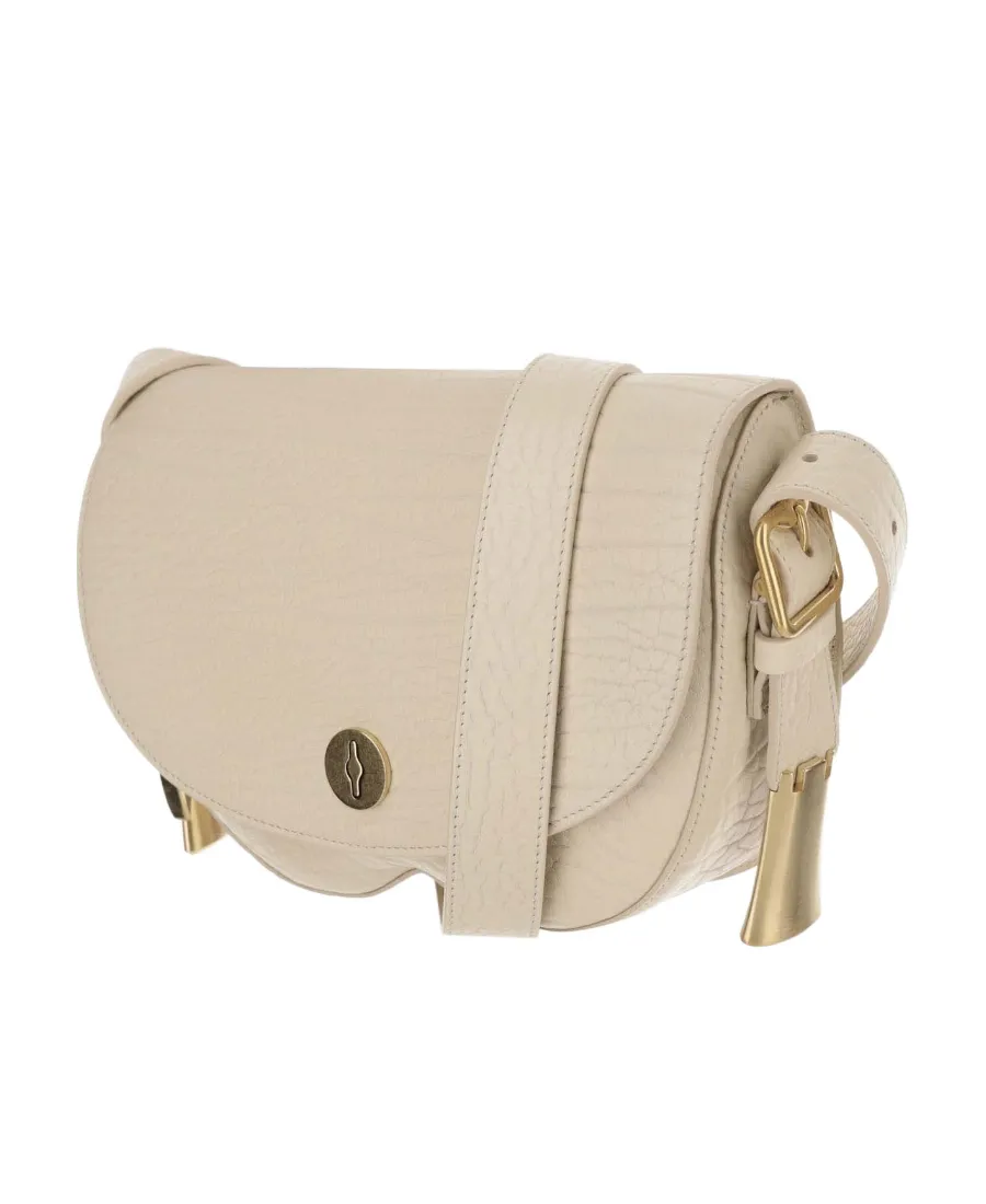 Burberry Granulated Foldover-Top Shoulder Bag