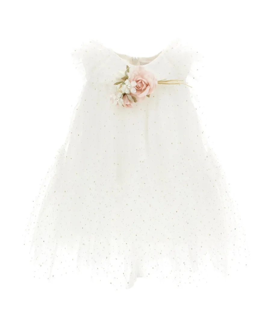 Tulle Rhinestone Embellished Dress
