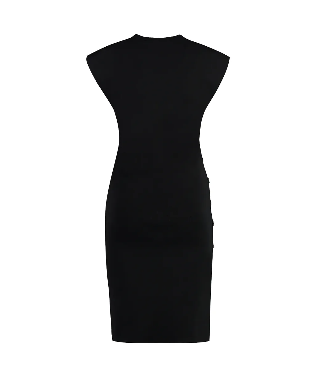 Ribbed-Knit Midi Dress