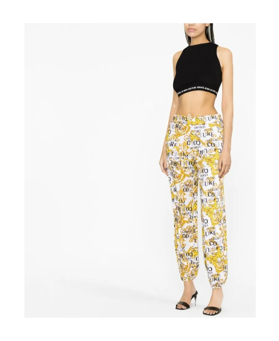 Logo-Print Cropped Tank Top