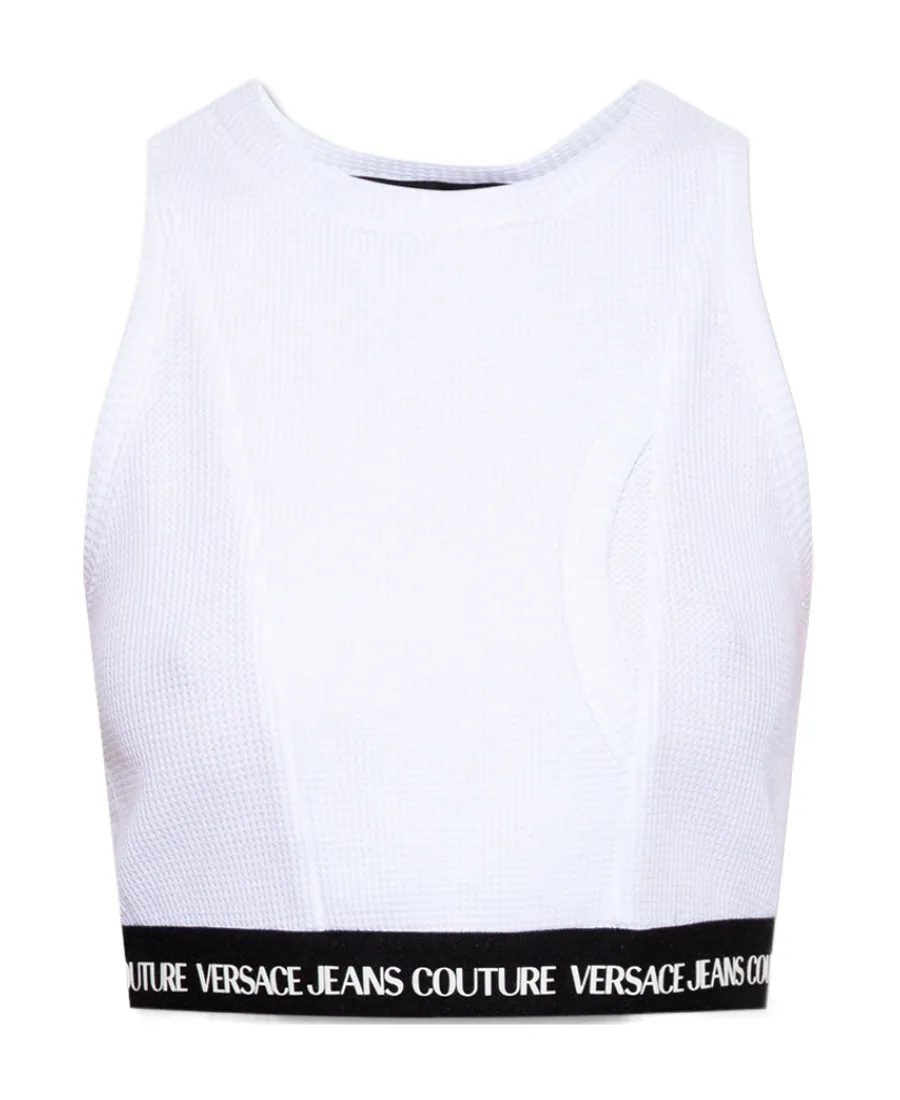 Logo-Print Cropped Tank Top