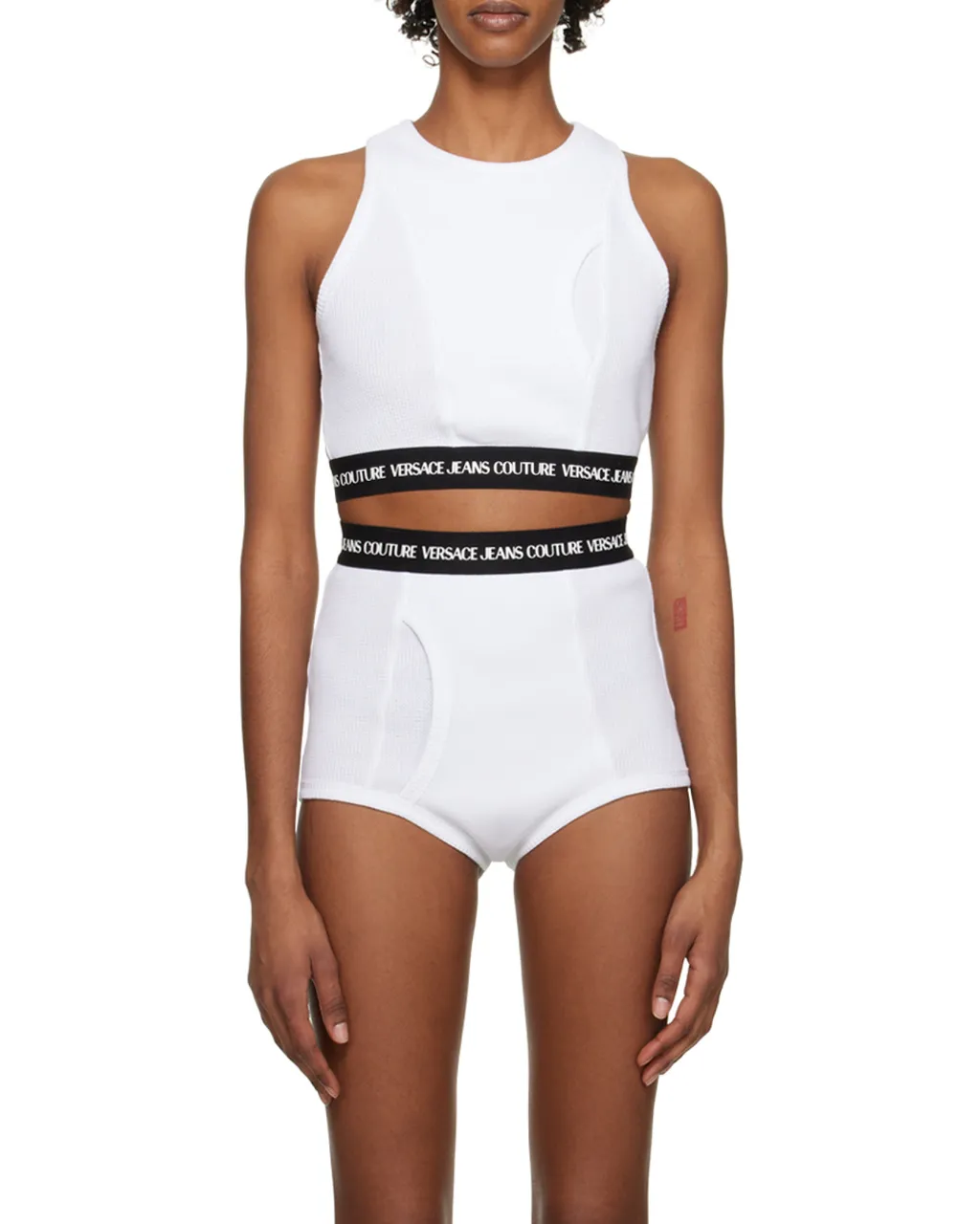 Logo-Print Cropped Tank Top