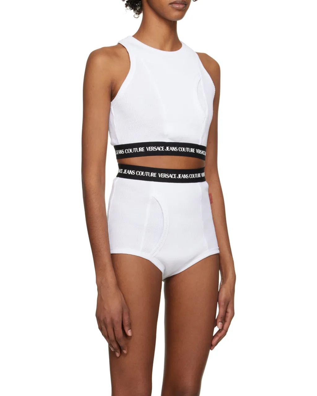 Logo-Print Cropped Tank Top