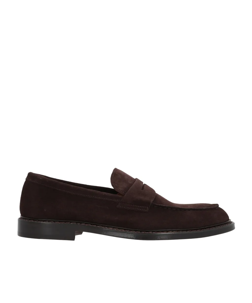 Doucal's Round Toe Slip-On Loafers