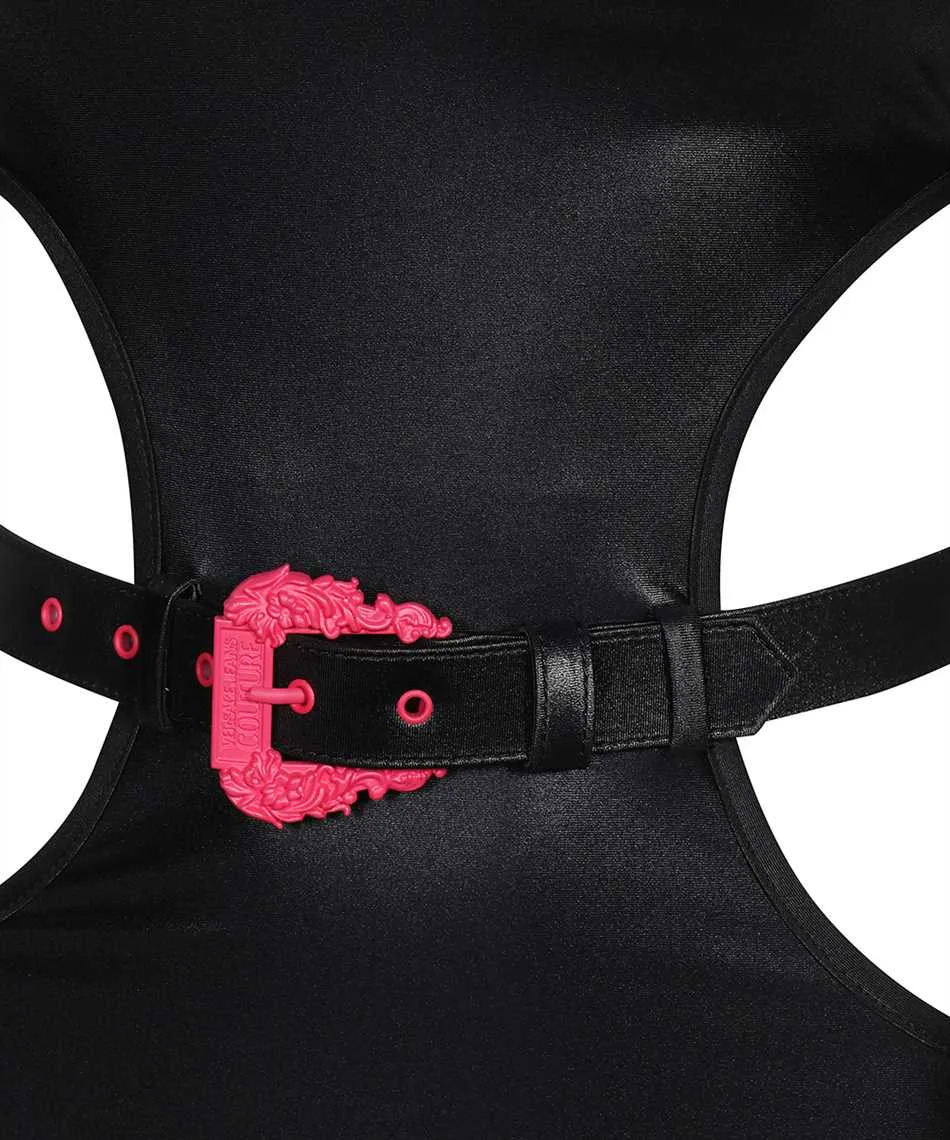 Versace Jeans Couture Cut-Out Detailed Belted Bodysuit