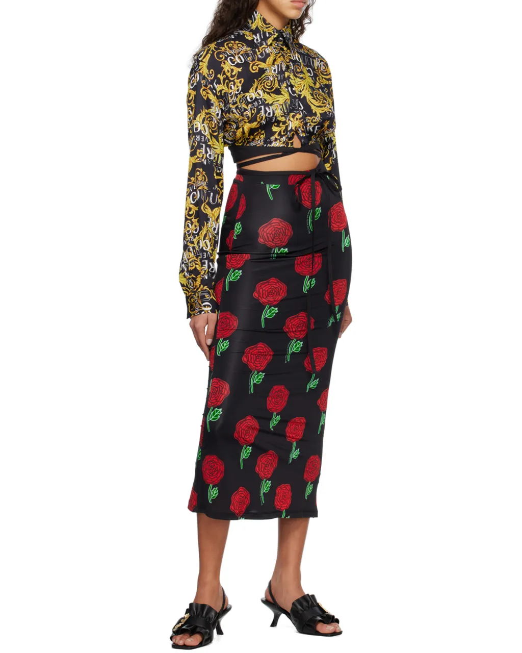 Cropped Logo-Print Shirt