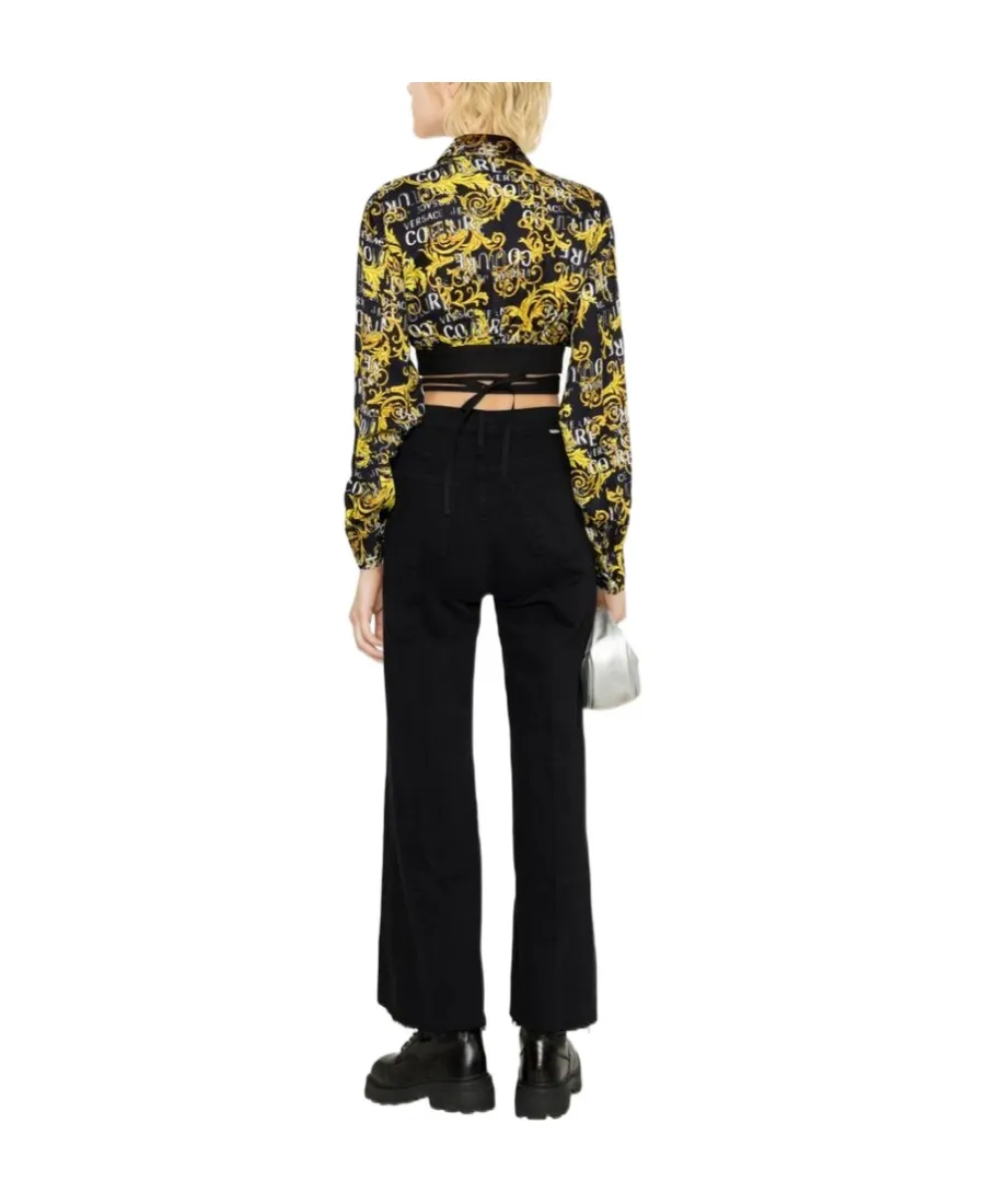 Cropped Logo-Print Shirt