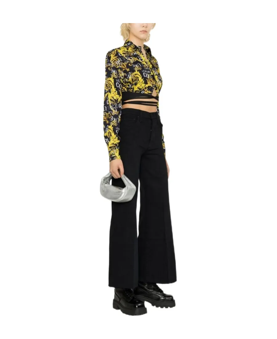 Cropped Logo-Print Shirt