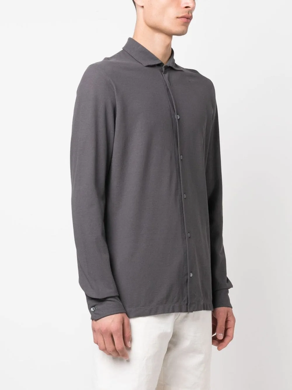 Zanone Buttoned Long-Sleeved Shirt