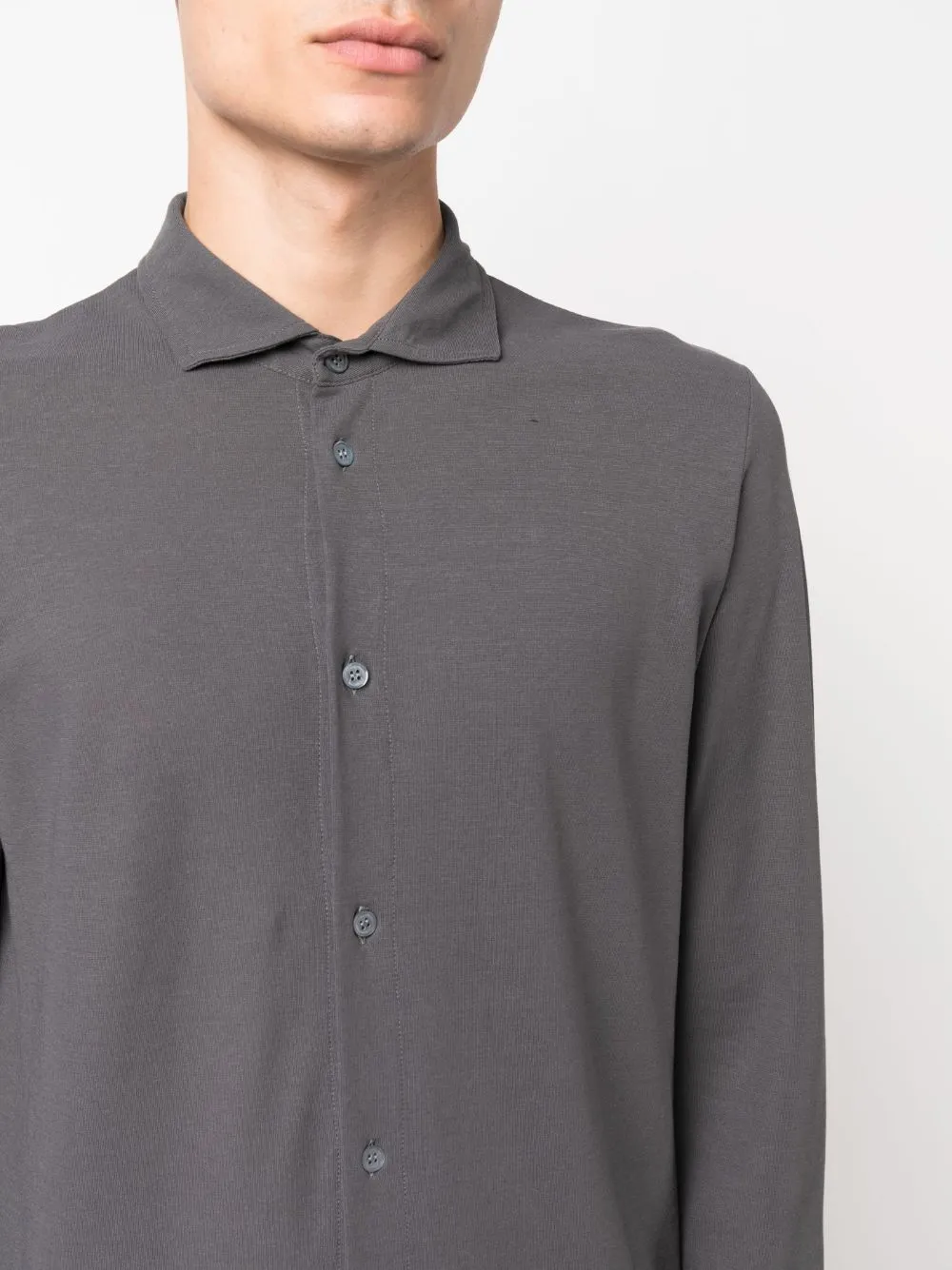 Zanone Buttoned Long-Sleeved Shirt