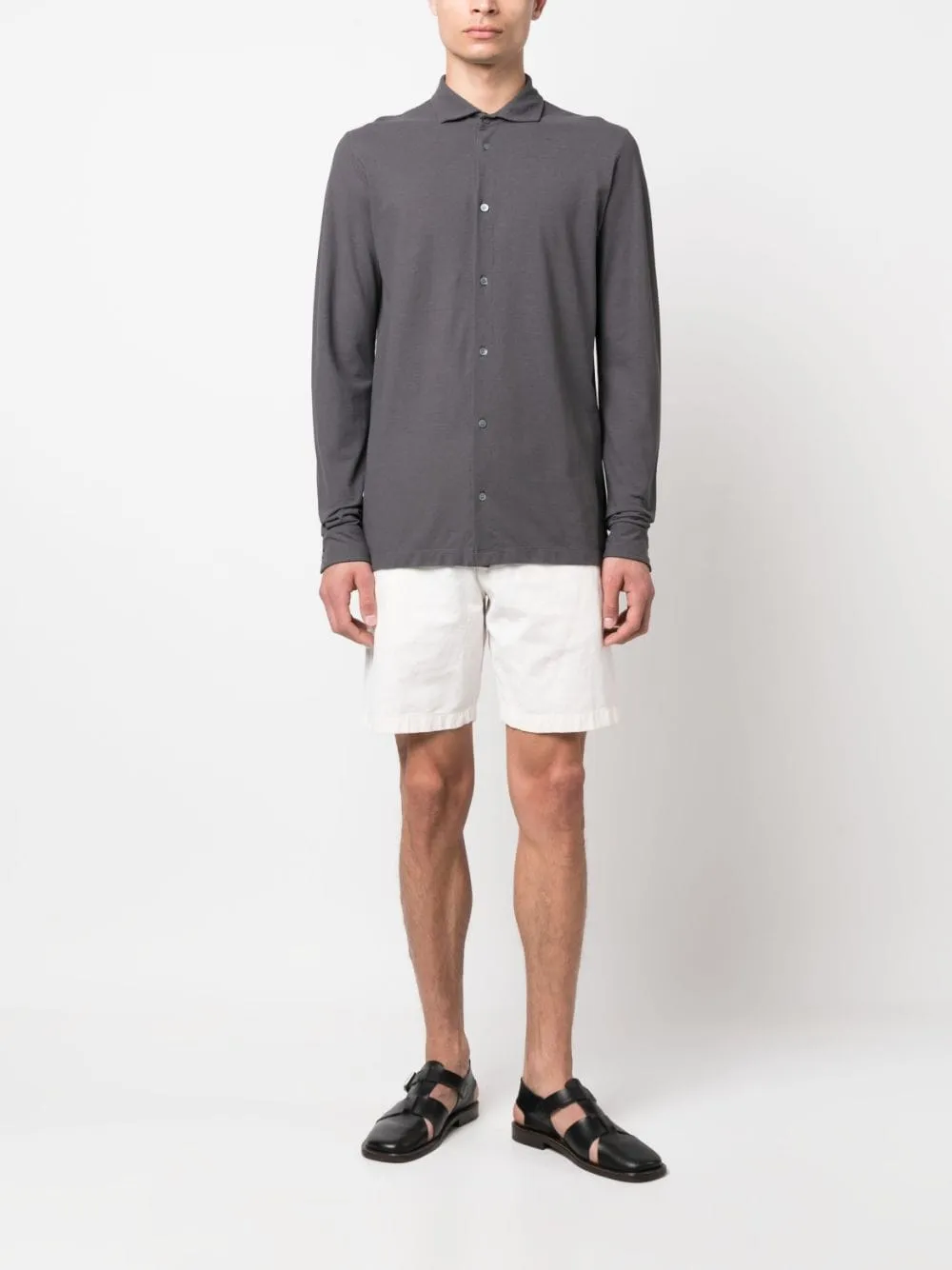 Zanone Buttoned Long-Sleeved Shirt