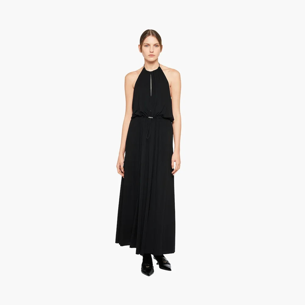 Organzine Halter Midi-Dress