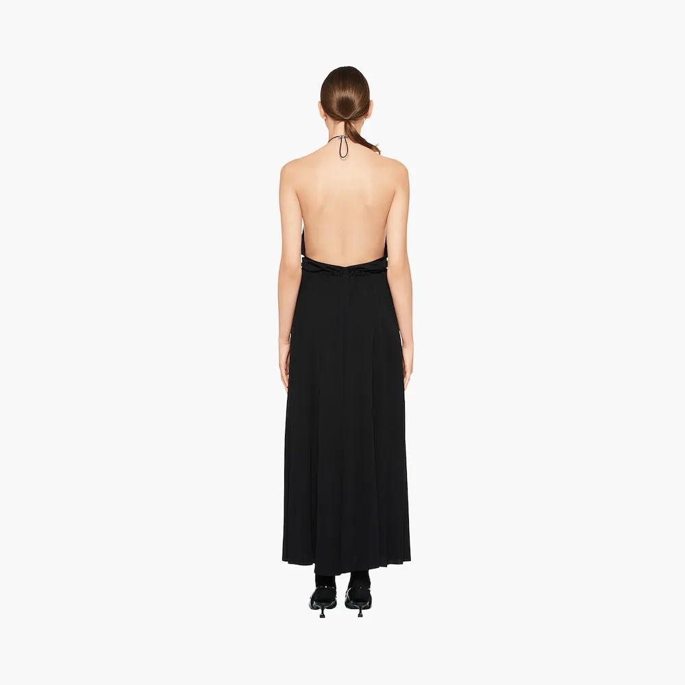 Organzine Halter Midi-Dress