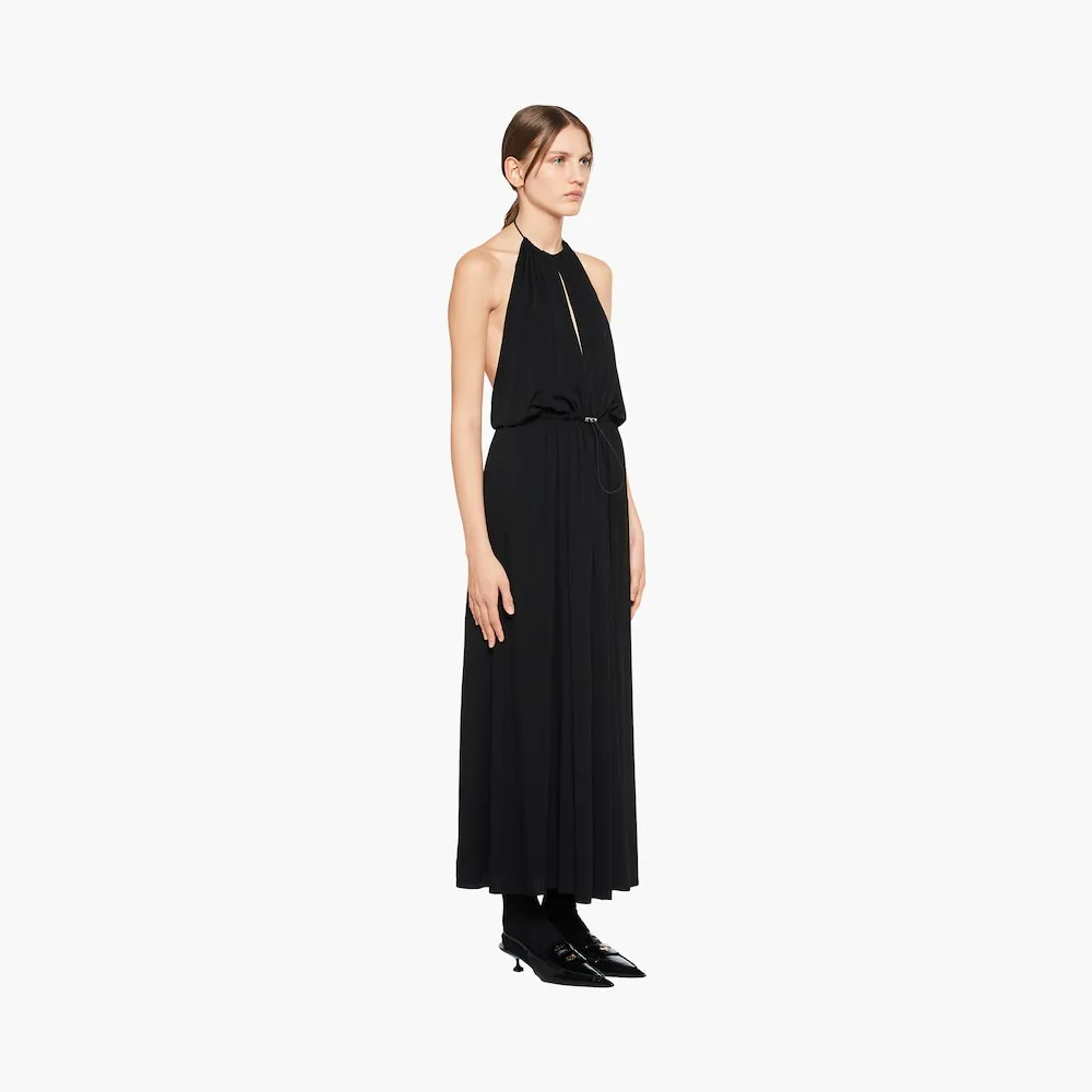 Organzine Halter Midi-Dress