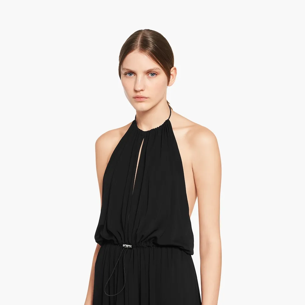 Organzine Halter Midi-Dress
