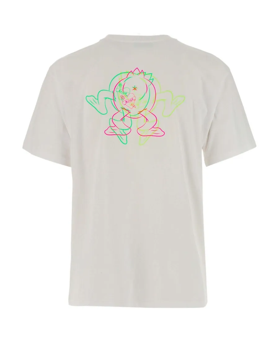 Aries Logo Printed Crewneck T-Shirt