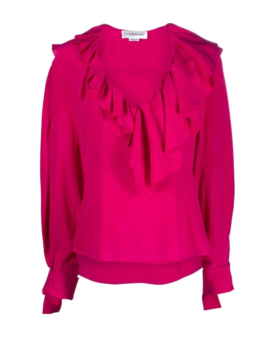 Ruffled Silk Blouse