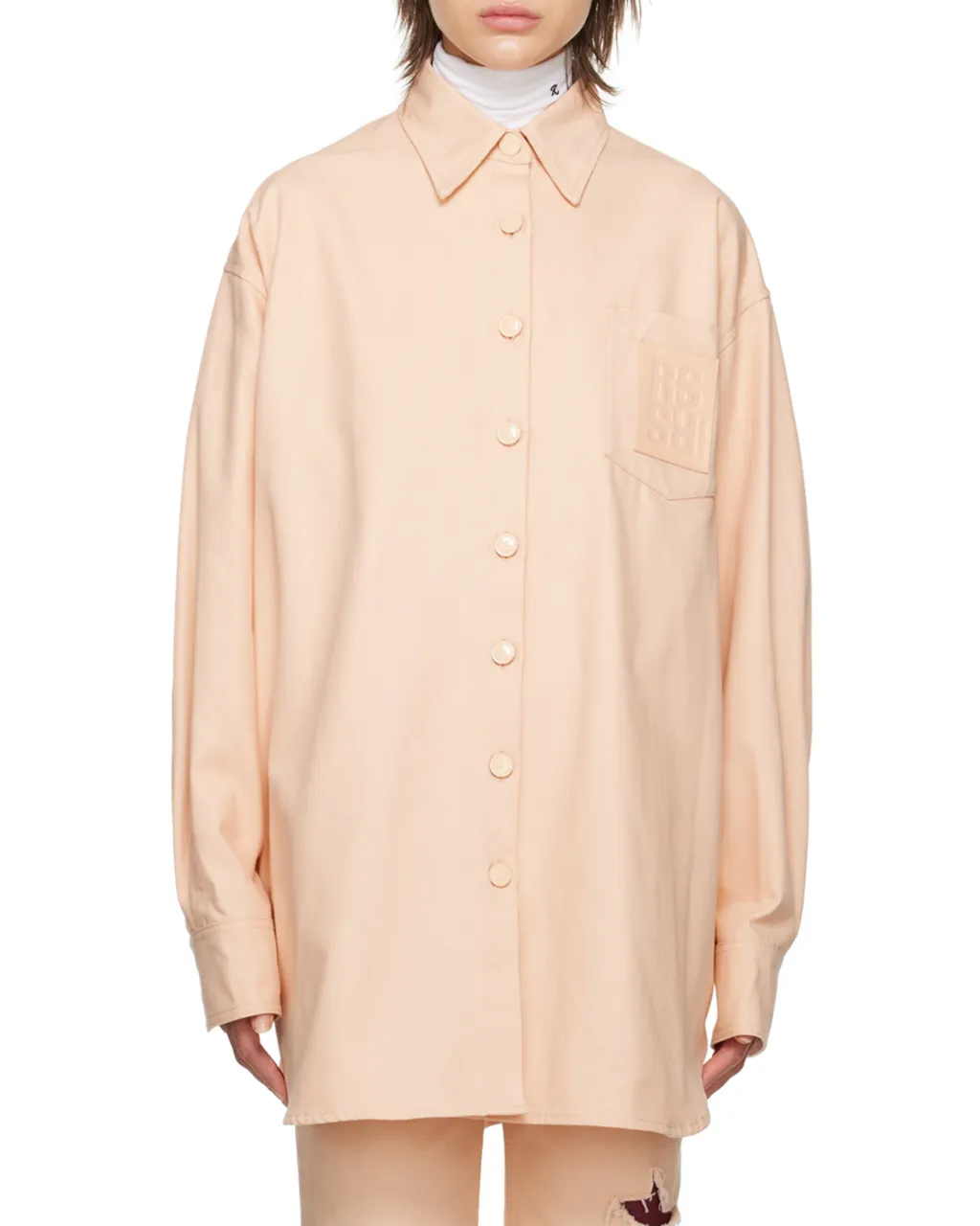 Logo-Patch Oversized Shirt