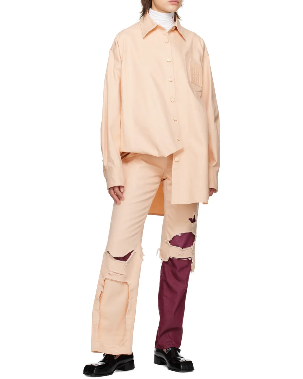Logo-Patch Oversized Shirt