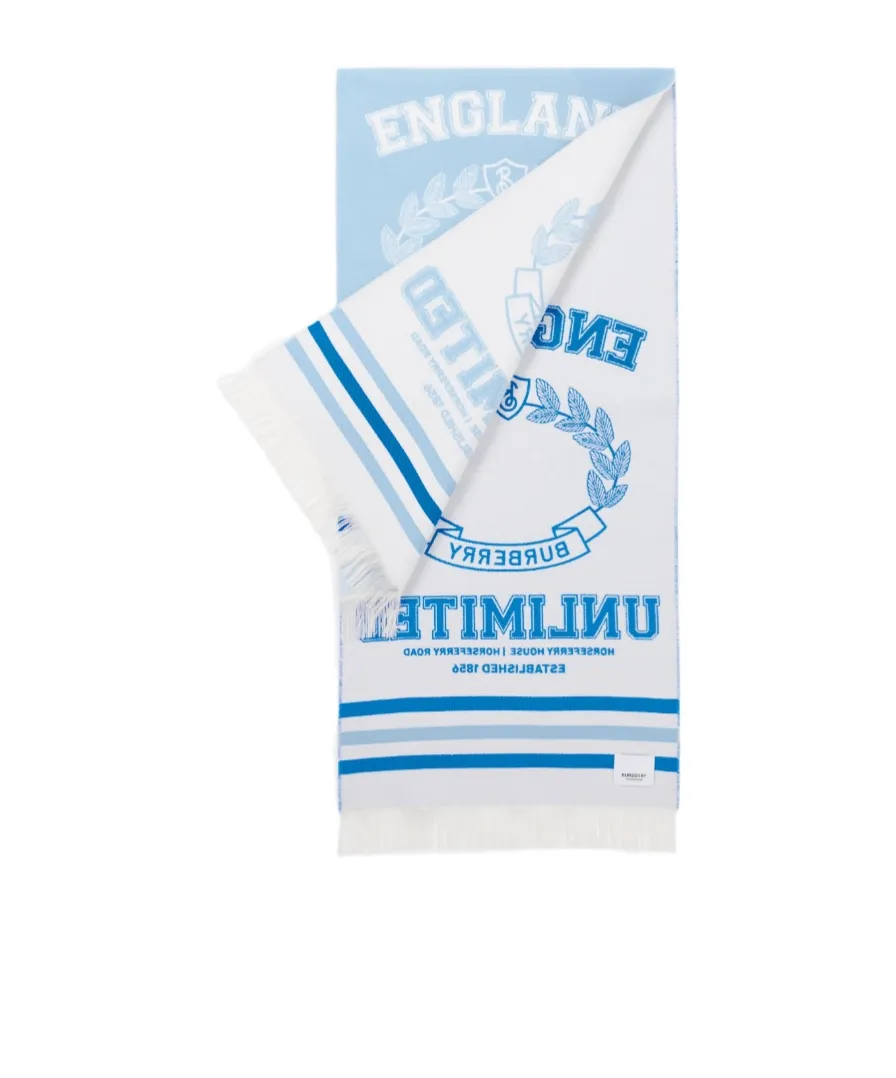 College Graphic Wool Silk Jacquard Scarf
