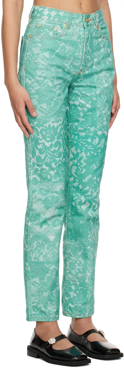 Lace Printed Swigy Jeans