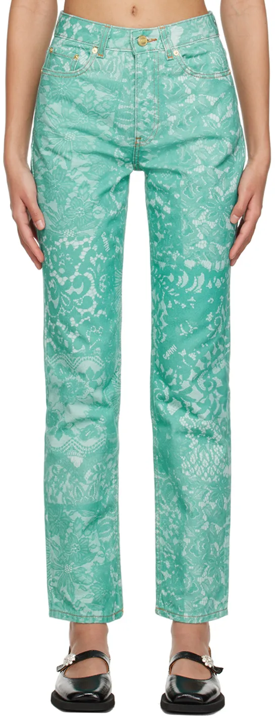 Lace Printed Swigy Jeans