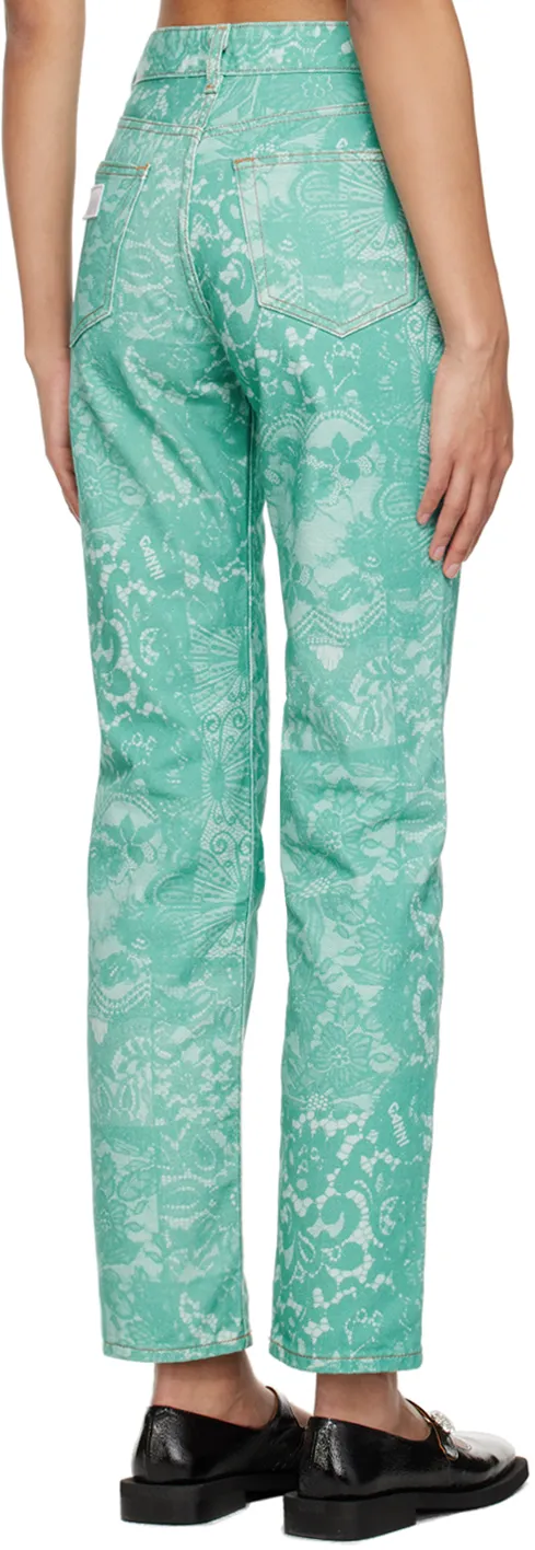 Lace Printed Swigy Jeans