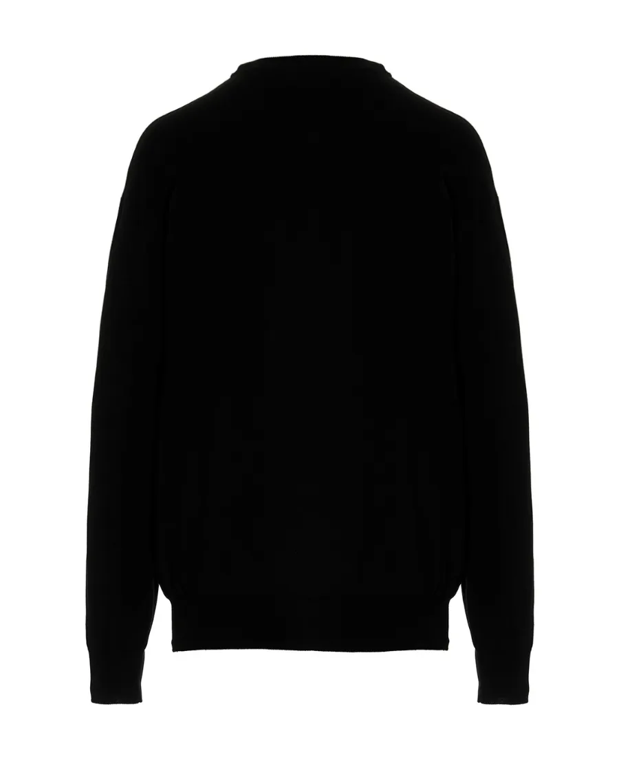 Moschino Intarsia-Knit Logo Crewneck Jumper