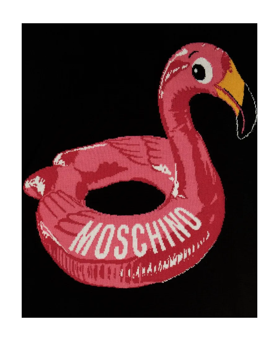 Moschino Intarsia-Knit Logo Crewneck Jumper