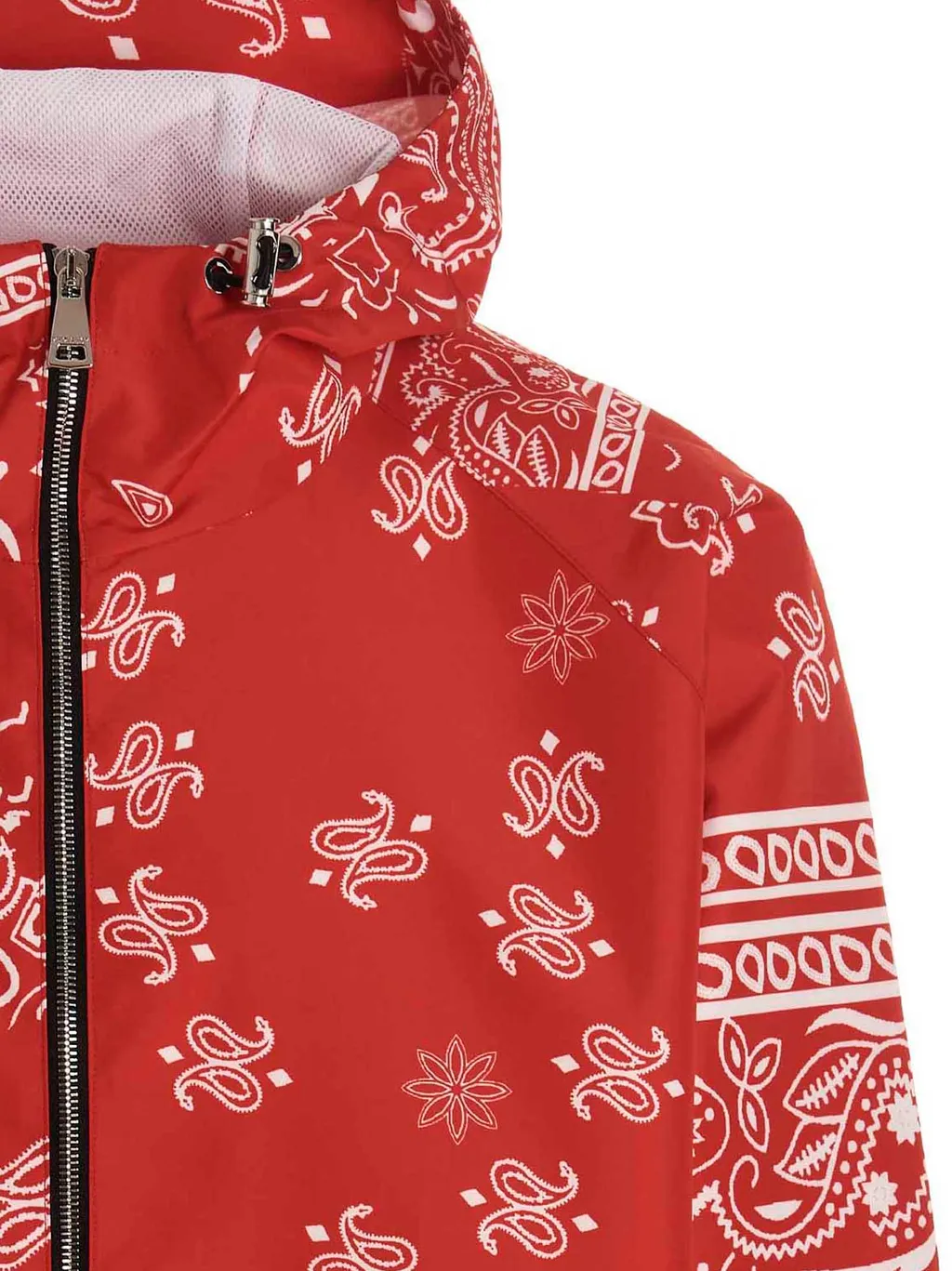 Paisley-Embroidery Hooded Jacket